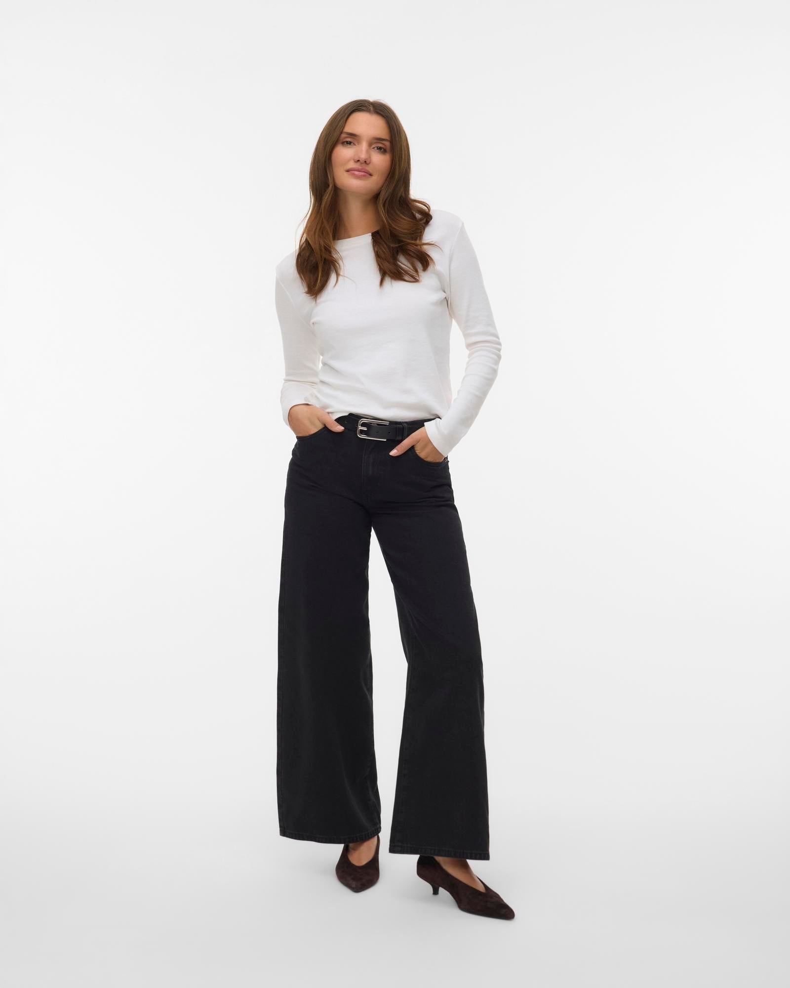 VMREMY MID RISE WIDE JEANS